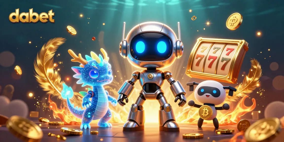 Spin the reels and win big at Dabet with this vibrant, engaging casino illustration featuring exciting gaming elements.