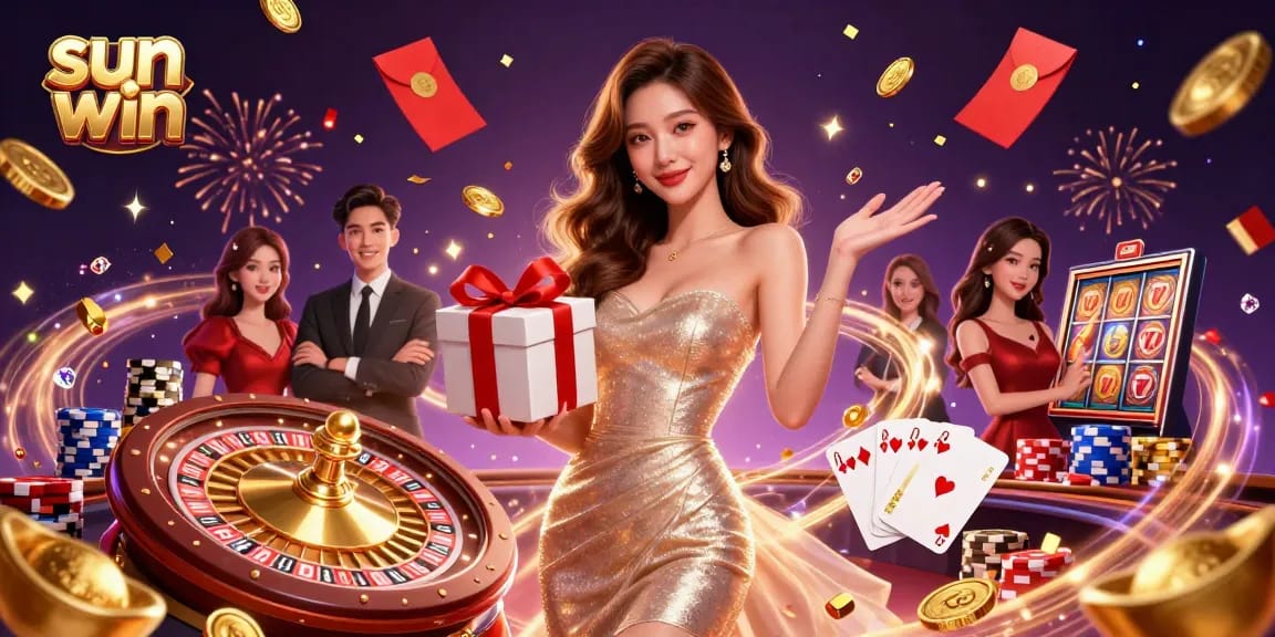 Experience exciting wins at Sun Win with a stunning casino-themed celebration