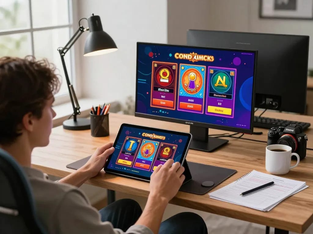 Experience online gaming with the Link vào chơi 79king showcased on a tablet screen, emphasizing poker and slots.