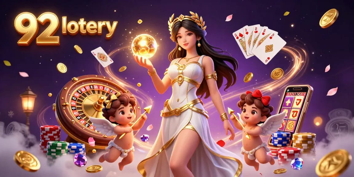 Experience the excitement of 92 lotery with a stunning lottery illustration showcasing games and winning possibilities.