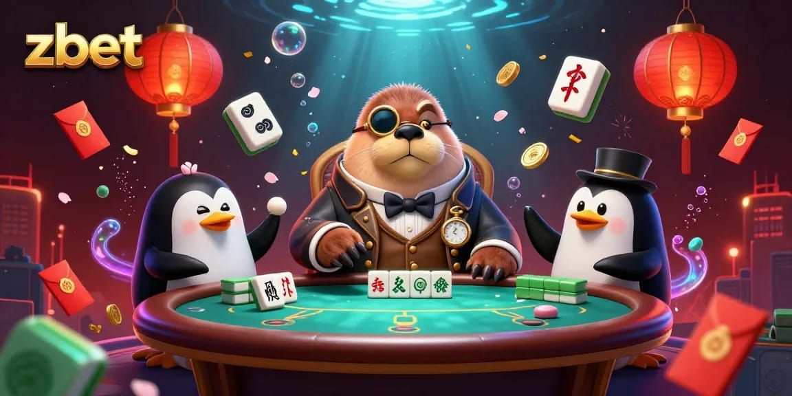 Join the excitement of zbet at an underwater poker game featuring a walrus and friends.