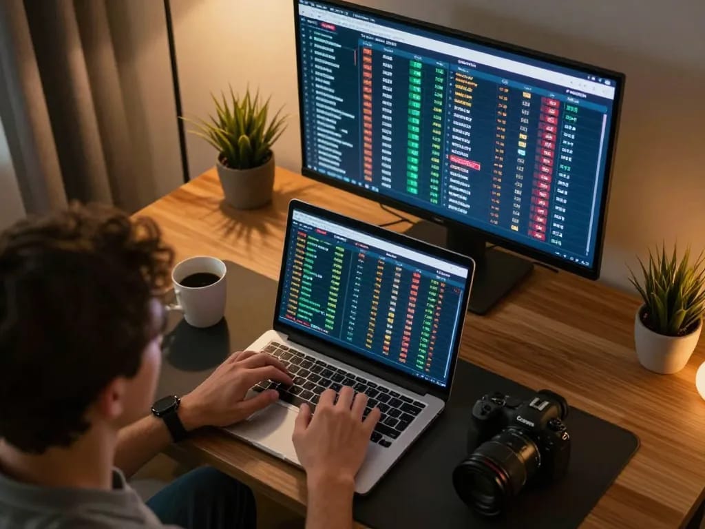 Engaging sports betting scene showcasing keonhacaii88 user analyzing odds for smart betting.