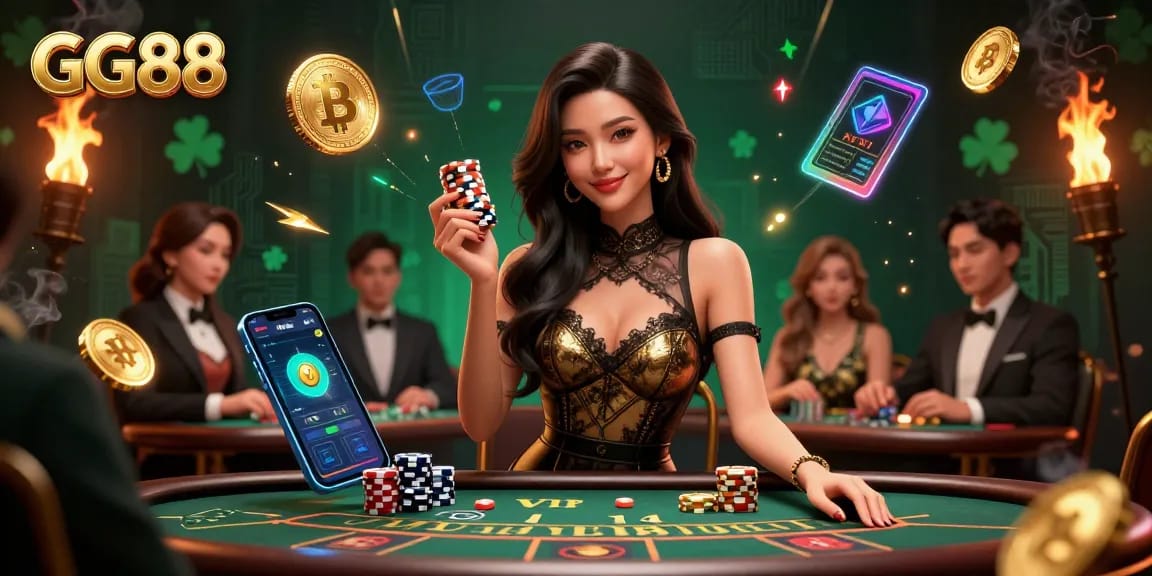 Experience excitement at GG88 with high-value casino chips in a VIP atmosphere.