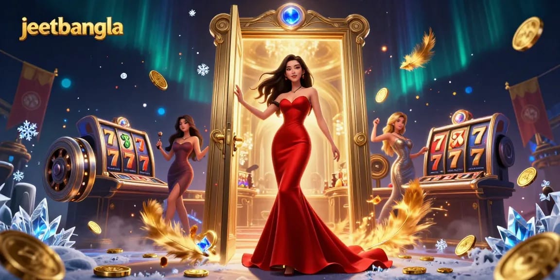 Win exciting prizes at JeetBangla with thrilling slots and casino games in a lavish setting.