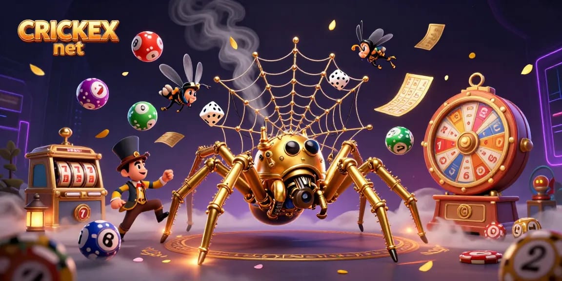 Engage with the vibrant world of CRICKEX net, featuring a steampunk spider web of excitement in gambling.