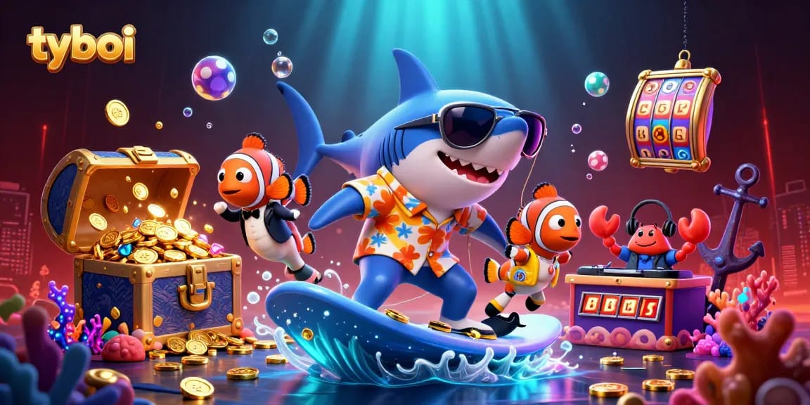 Engage with tyboi's thrilling underwater casino adventure filled with gold coins and dynamic games.