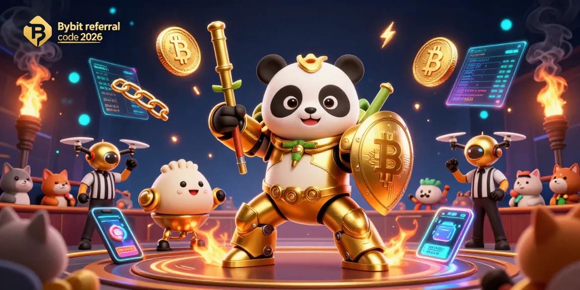 Engage with the Bybit referral code 2026 in an exciting casino-themed scene with vibrant crypto elements.
