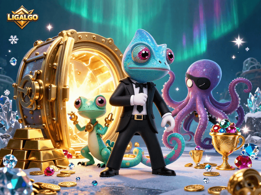 LIGALGO brings treasure to life with a colorful gambling adventure in a vibrant casino scene