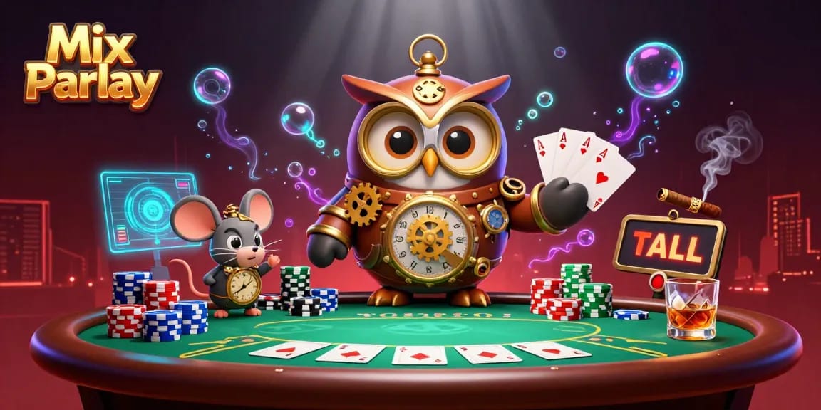 Engage in Mix Parlay betting with vibrant steampunk casino elements and dynamic gameplay.