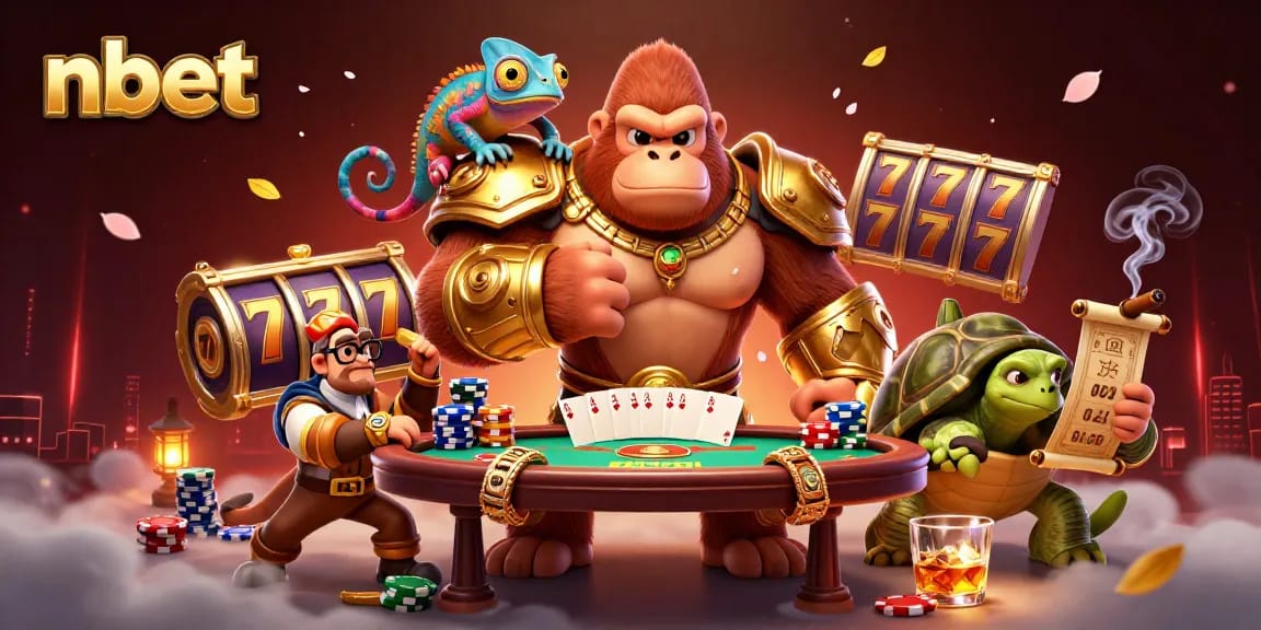 Experience the thrill of nbet with colorful slot reels and dynamic gaming elements illuminating the scene.