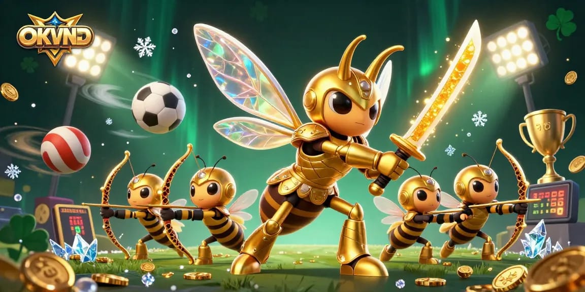 Experience thrilling gambling with OKVND's vibrant casino action featuring dynamic sports elements.