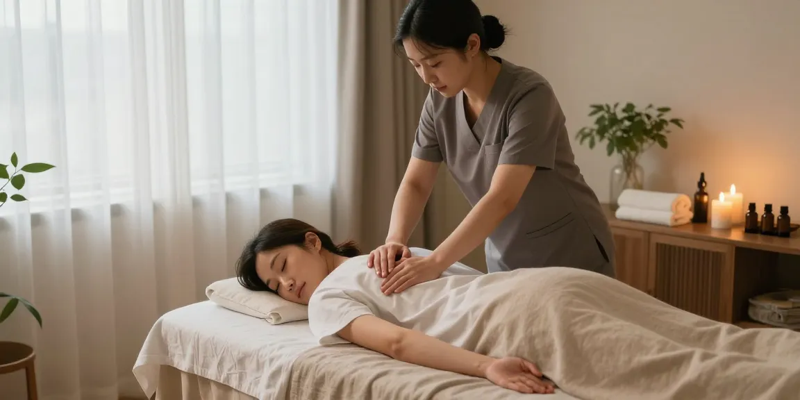 Experience an authentic 부천출장안마 with a skilled Korean massage therapist in a serene home setting.