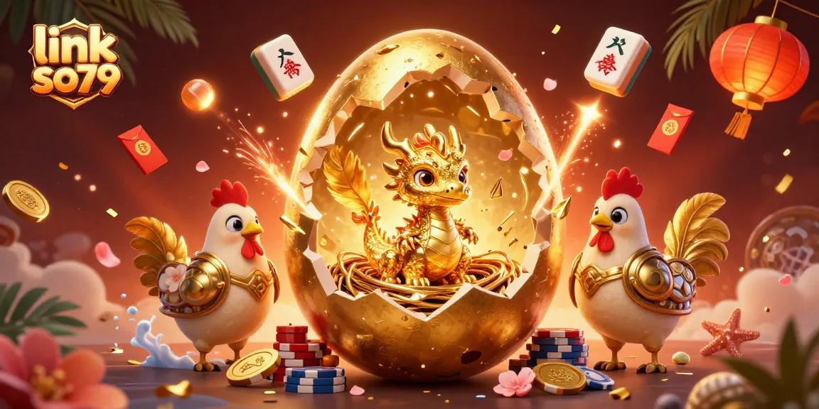 Experience winning with link so79 and colorful casino elements in a vibrant 3D illustration