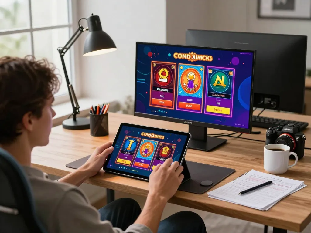 Experience online gaming with the Link vào chơi 79king showcased on a tablet screen, emphasizing poker and slots.