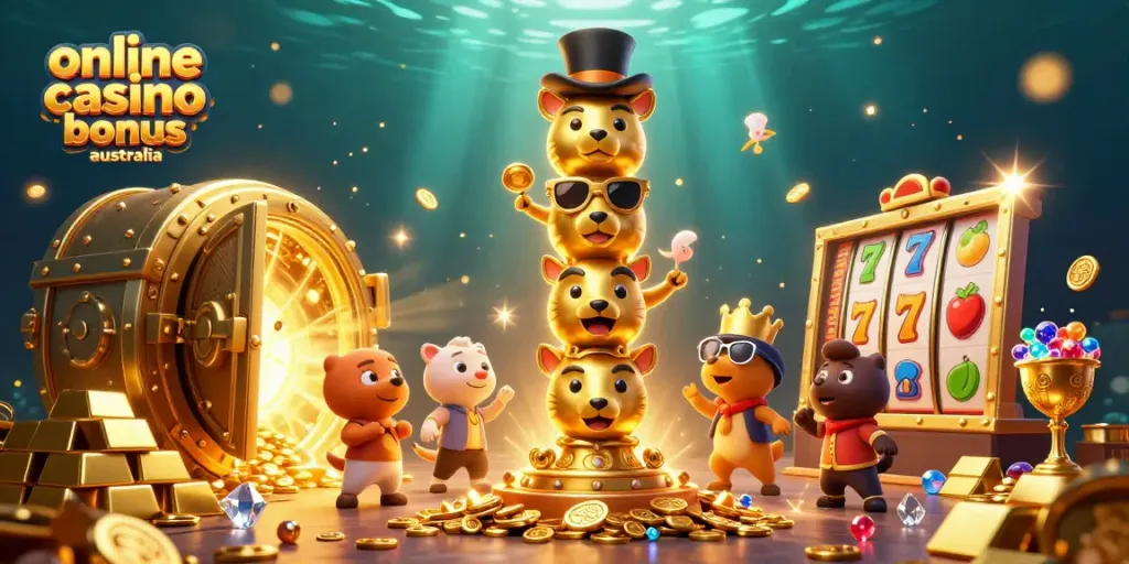 Join the excitement of online casino bonus australia with dazzling treasures and playful characters!