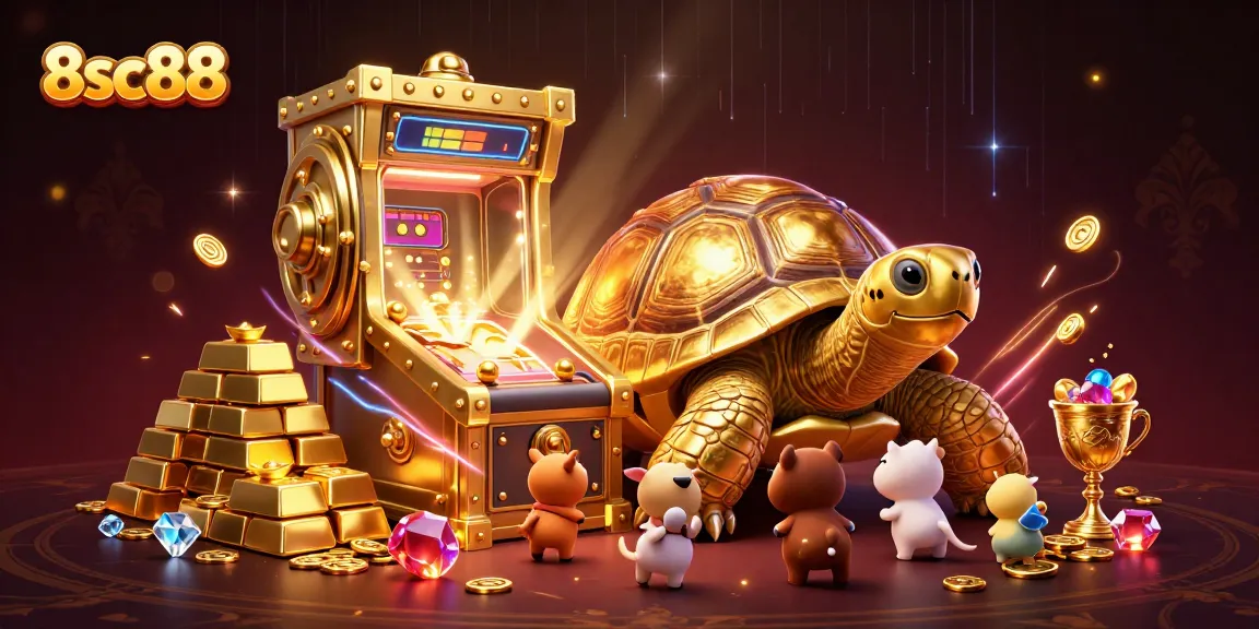 Play exciting games at 8sc88 as golden treasures and vibrant characters fill the scene.