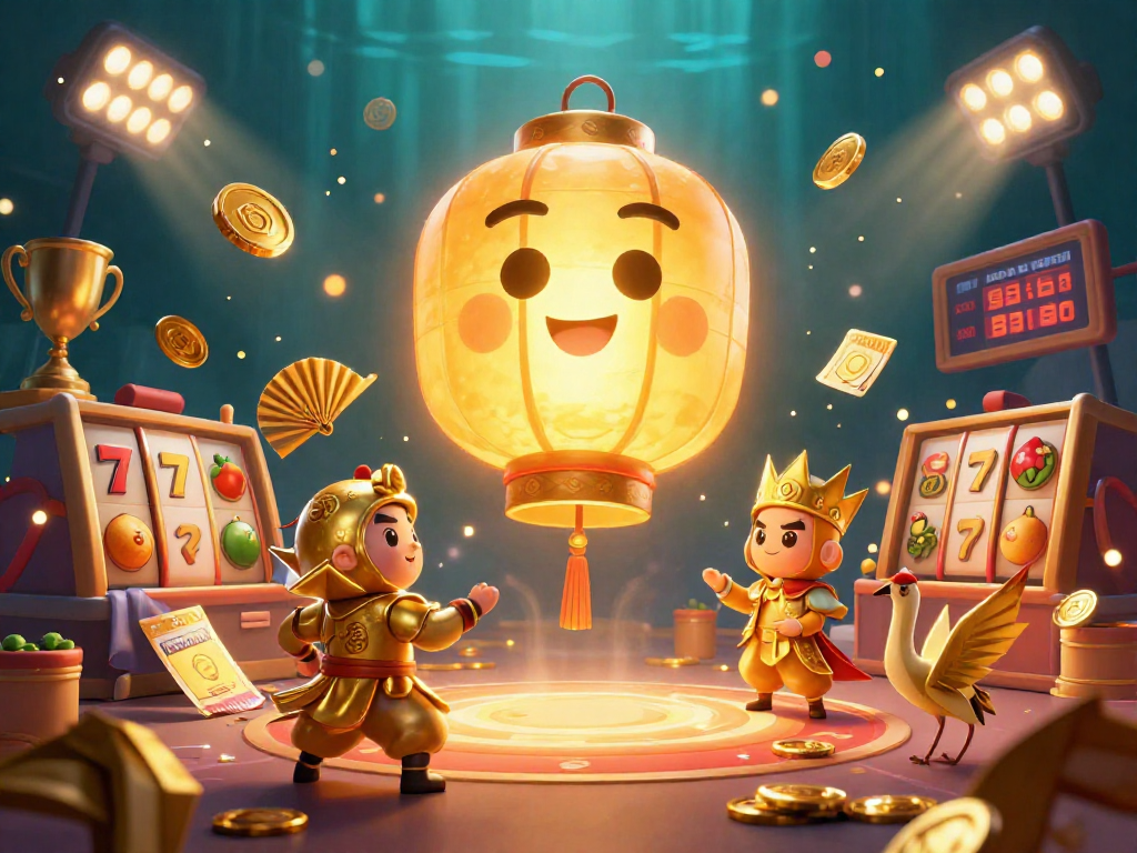 Play exciting slots at easternspices with dynamic golden symbols and vibrant casino elements.