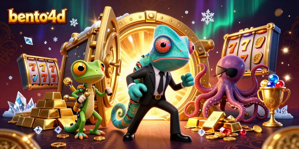 Spin the reels with bento4d featuring vibrant casino elements in an action-packed 3D illustration.