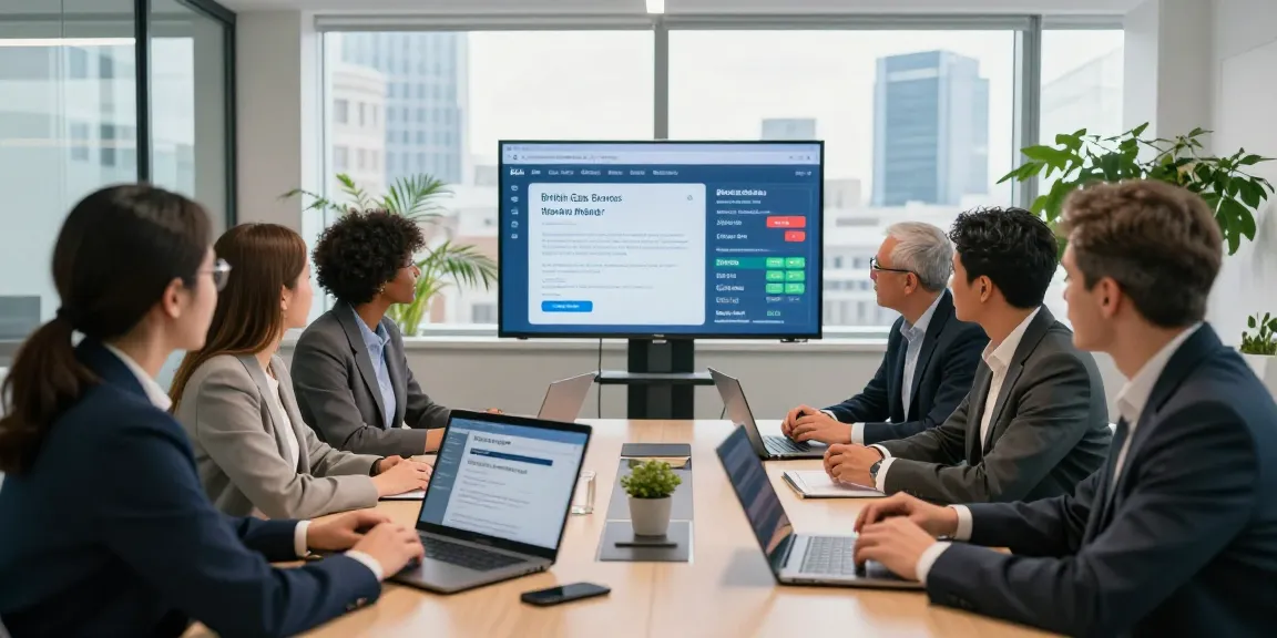 Energy professionals discussing british gas business gas contracts in a modern office setting