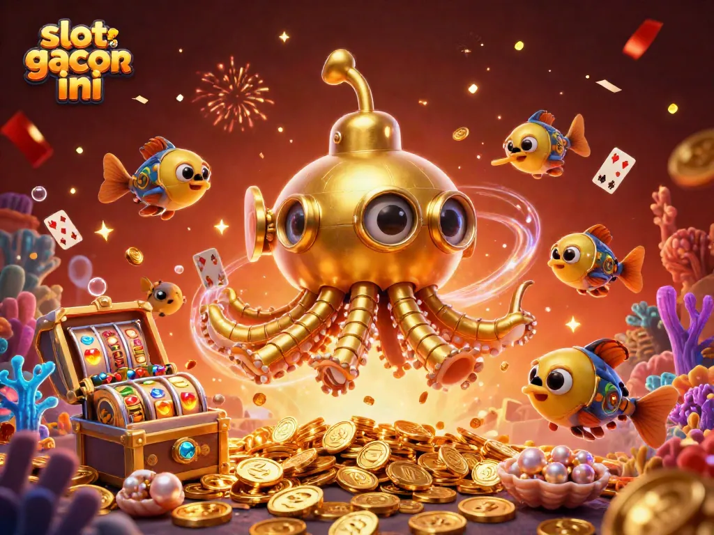 Capture thrilling moments with slot gacor malma ini, featuring dynamic characters amidst sparkling treasures.