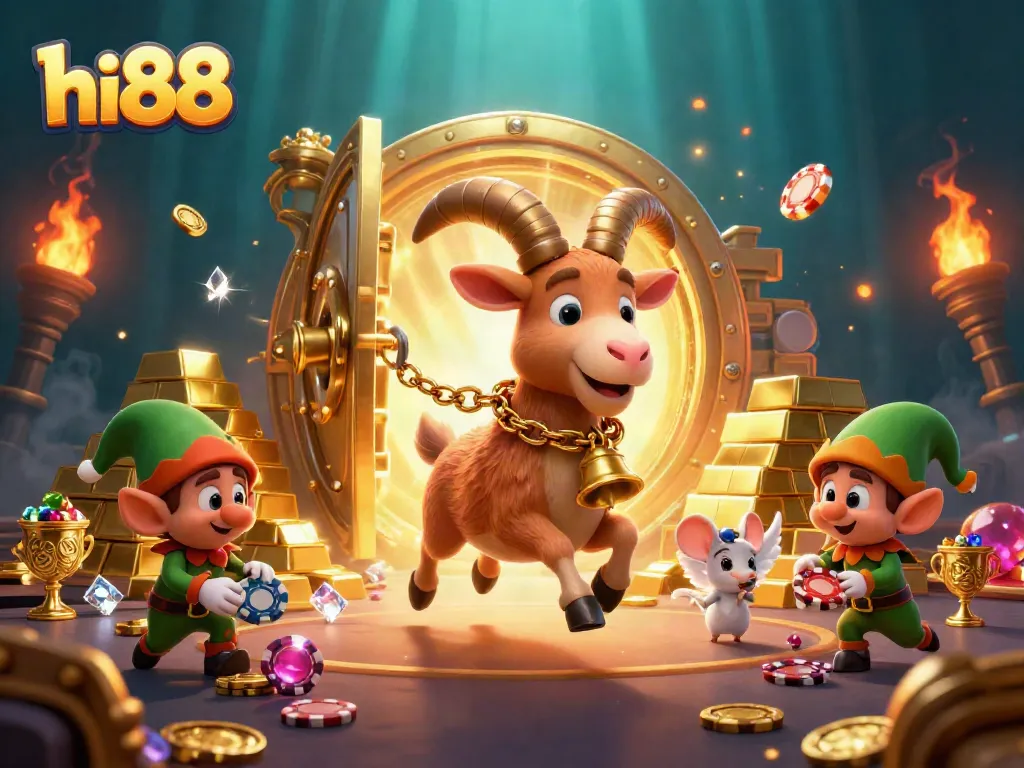 Experience the vibrant action at hi88 casino with 3D cartoon characters in a festive game scene.