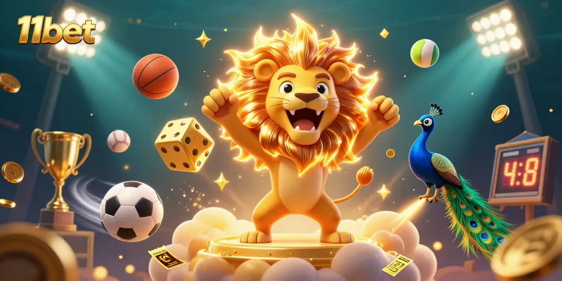 Win exciting bets at 11bet with vibrant gambling elements and spirited 3D characters.