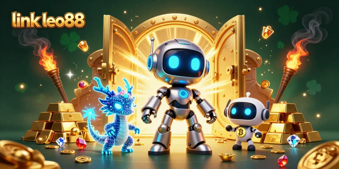 Join the excitement of link leo88 with gaming delights surrounded by treasures and vibrant characters.