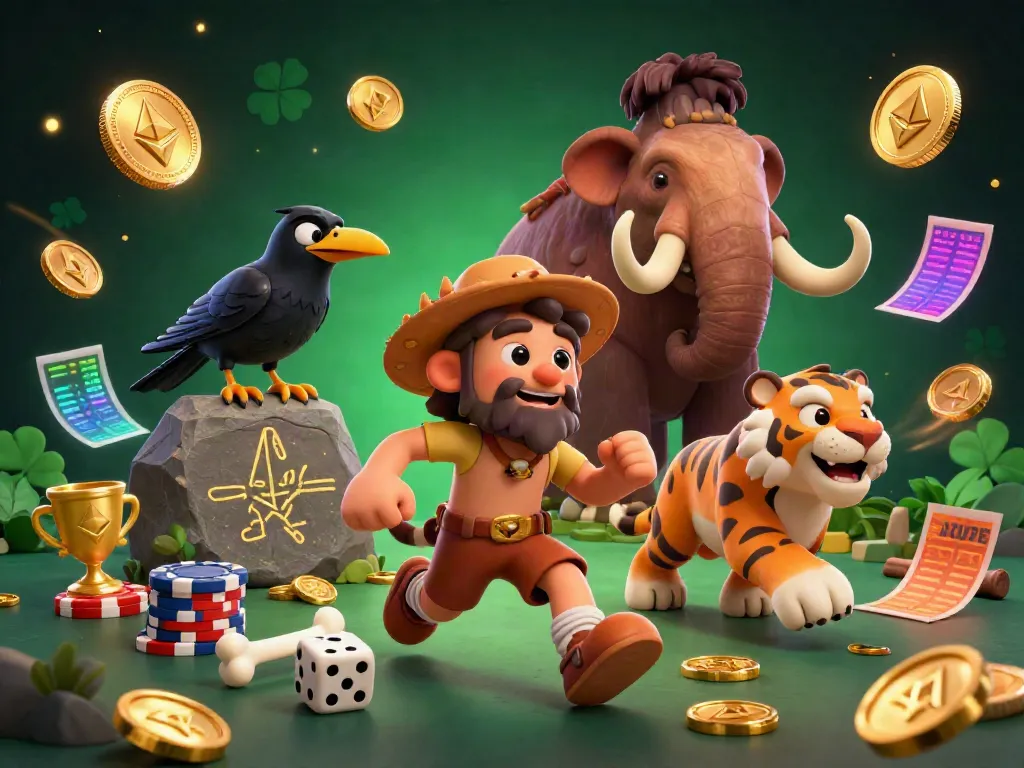 Experience exhilarating gameplay in a bitcoin casino with unique characters in a prehistoric setting.