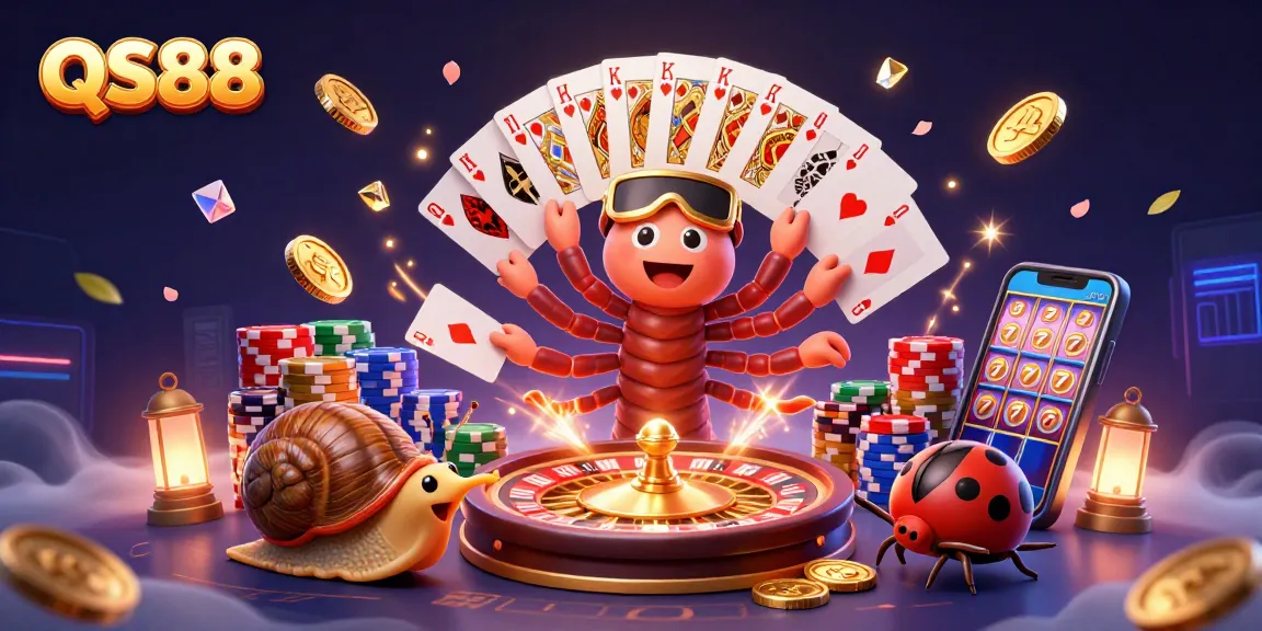 Experience thrilling gaming at QS88 with an animated dealer and high-roller scene.
