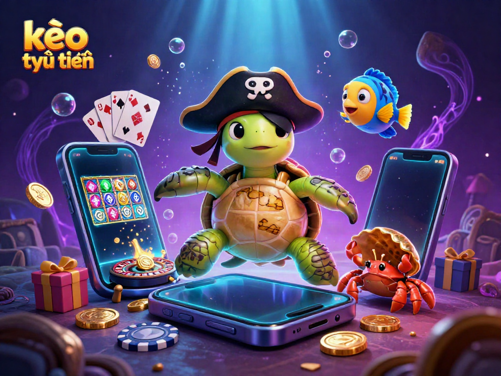 Experience exciting kèo trực tuyến action with our vibrant casino-themed underwater scene.