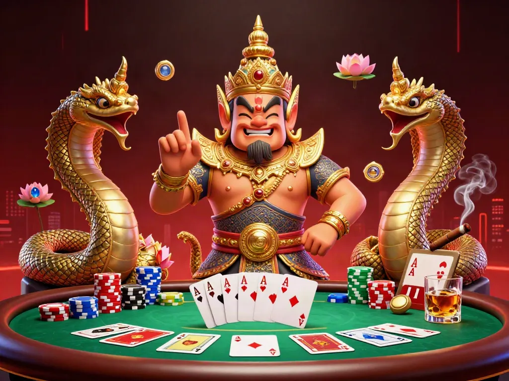 Experience thrilling gameplay with sin88tg at a high-stakes poker table featuring vibrant characters and neon effects.