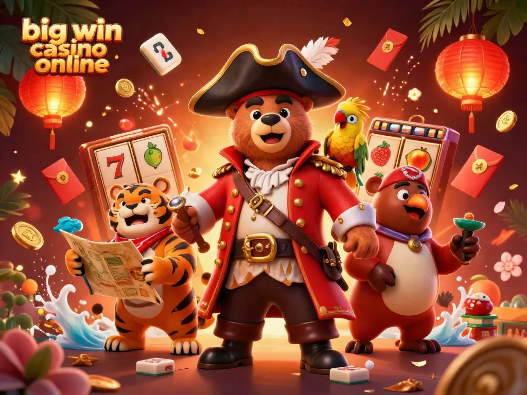 Experience vibrant gameplay at big win casino online with a lively digital scene featuring cartoon characters.