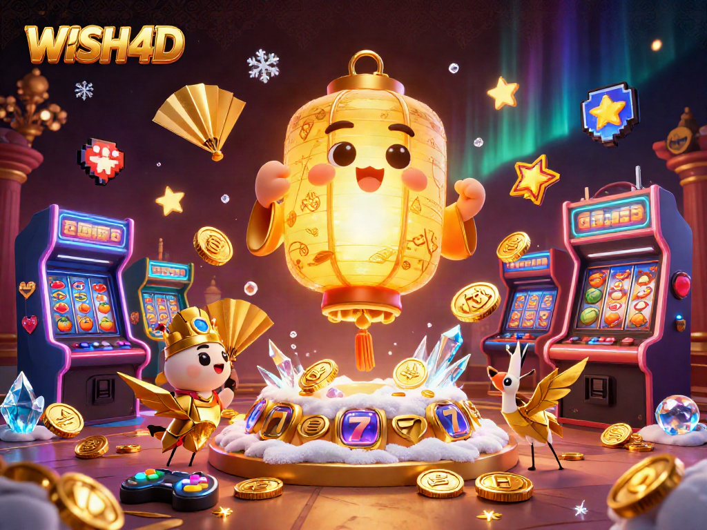 Engage with WISH4D's vibrant slot gaming world featuring dynamic characters and rich visuals.
