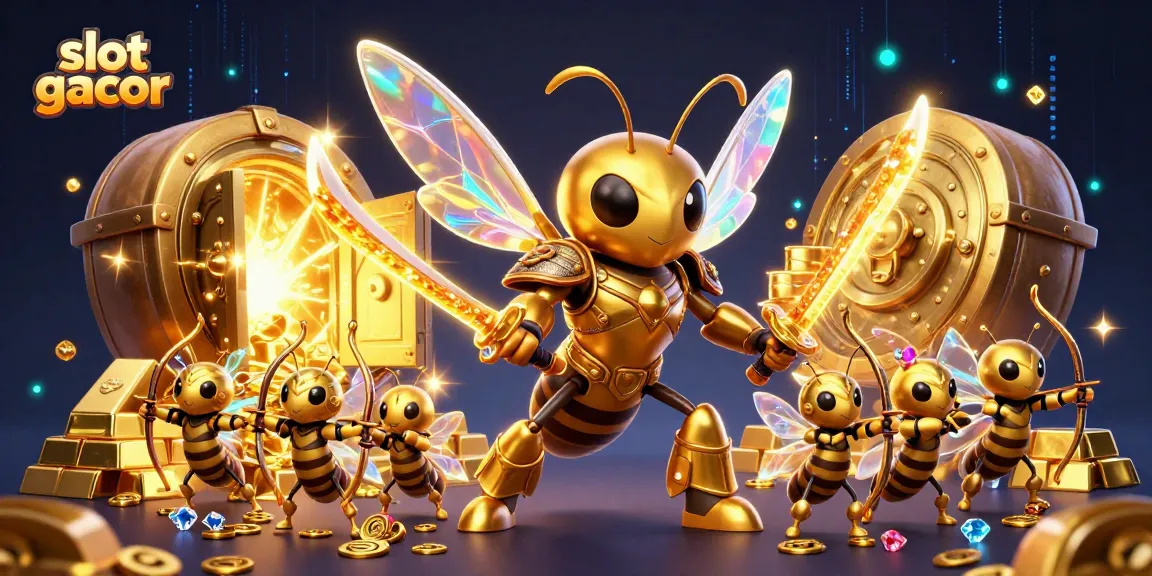 Engage with thrilling slot gacor action amid dazzling treasures in this vibrant 3D scene.