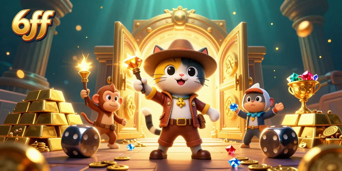 Engage with the 6ff gaming experience in this vibrant treasure-filled casino scene.