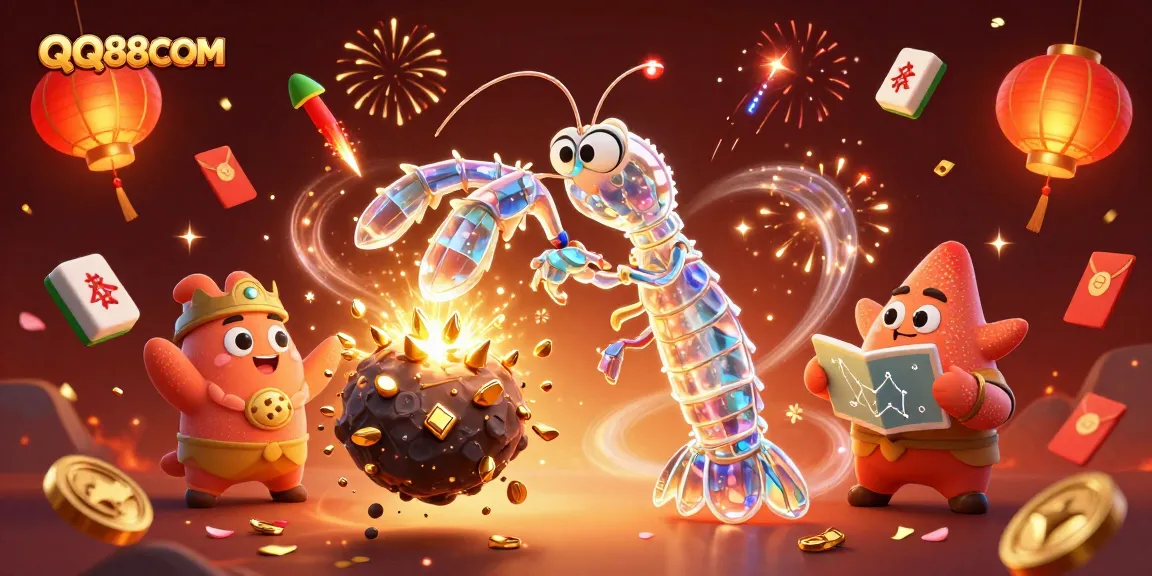 Experience excitement with QQ88COM as a galactic samurai mantis shrimp battles for golden treasures.