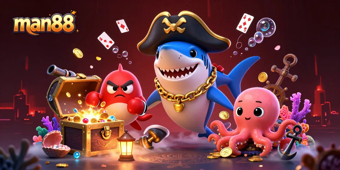 Experience man88's thrilling underwater casino with a fun pirate theme and dynamic game elements.