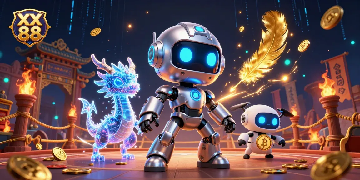 Engage with xx 88's vibrant casino scene featuring cyberpunk elements and animated dragon for thrilling gameplay.