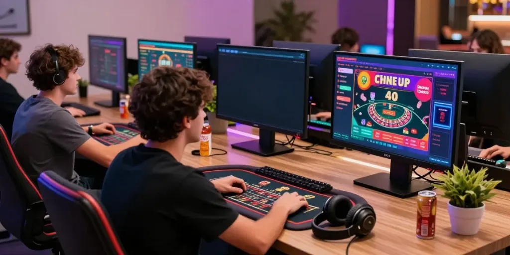 Engaged players experiencing the excitement of red88 live casino games online.