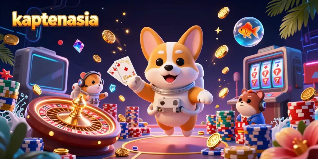 Kaptenasia menghadirkan momen kasino luar angkasa yang menakjubkan dengan elemen permainan menang.