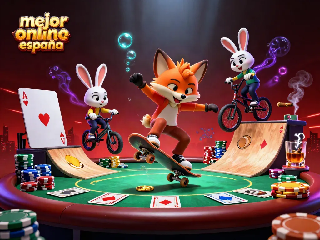 Explora los mejores casinos online en España con un divertido arte 3D lleno de acción.