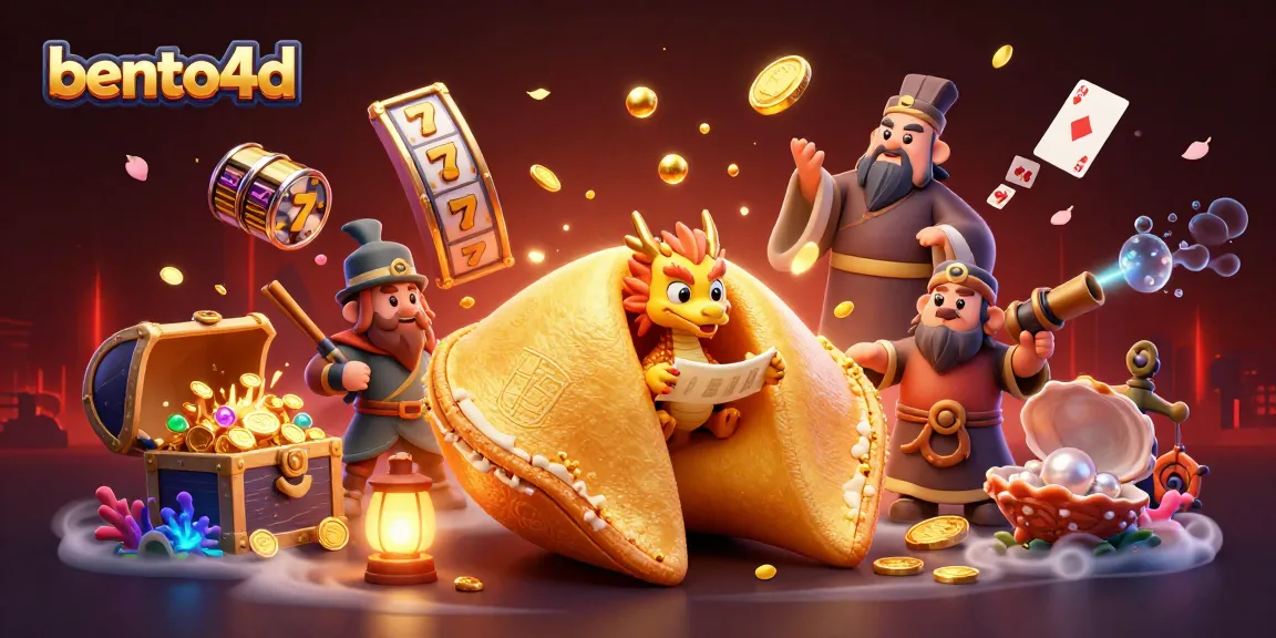 Bento4d showcases a dynamic casino scene with golden treasures and thrilling game elements floating around