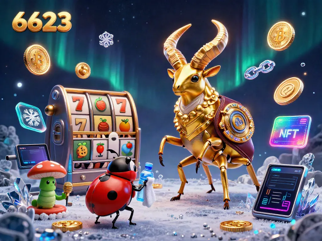 Experience exhilarating gameplay at 6623 with a vibrant scene featuring a giant golden stag beetle champion amidst rich gambling elements.
