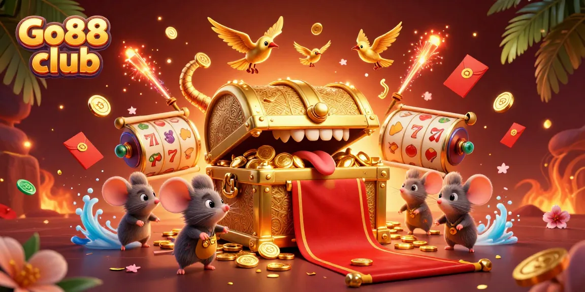 Engage with the Go88 club's vibrant 3D casino world filled with treasures and excitement.