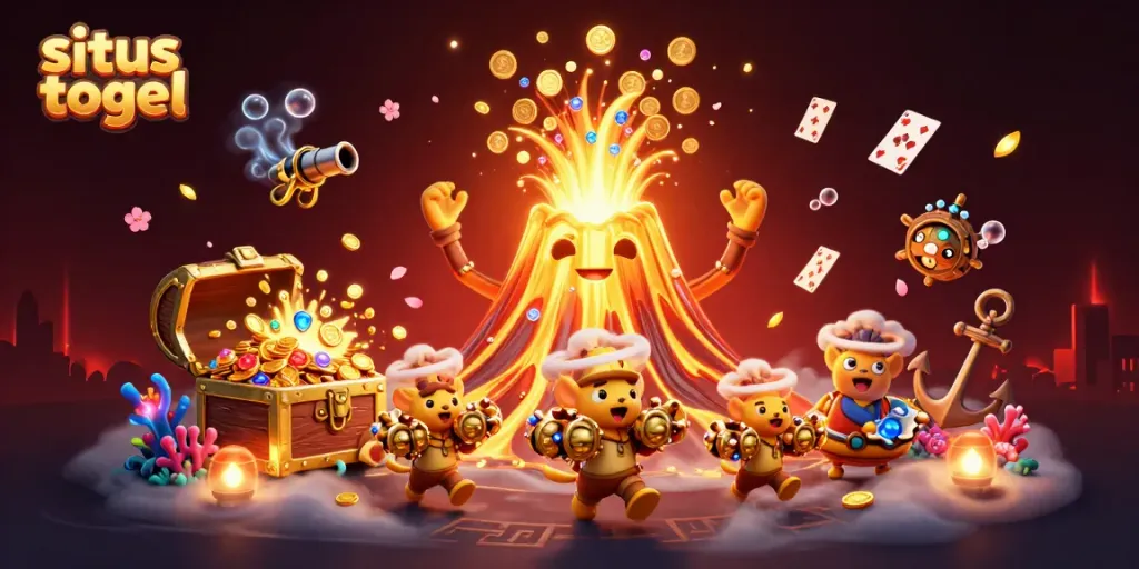 Experience the thrill of situs togel with vibrant treasure visuals and dynamic gambling elements.