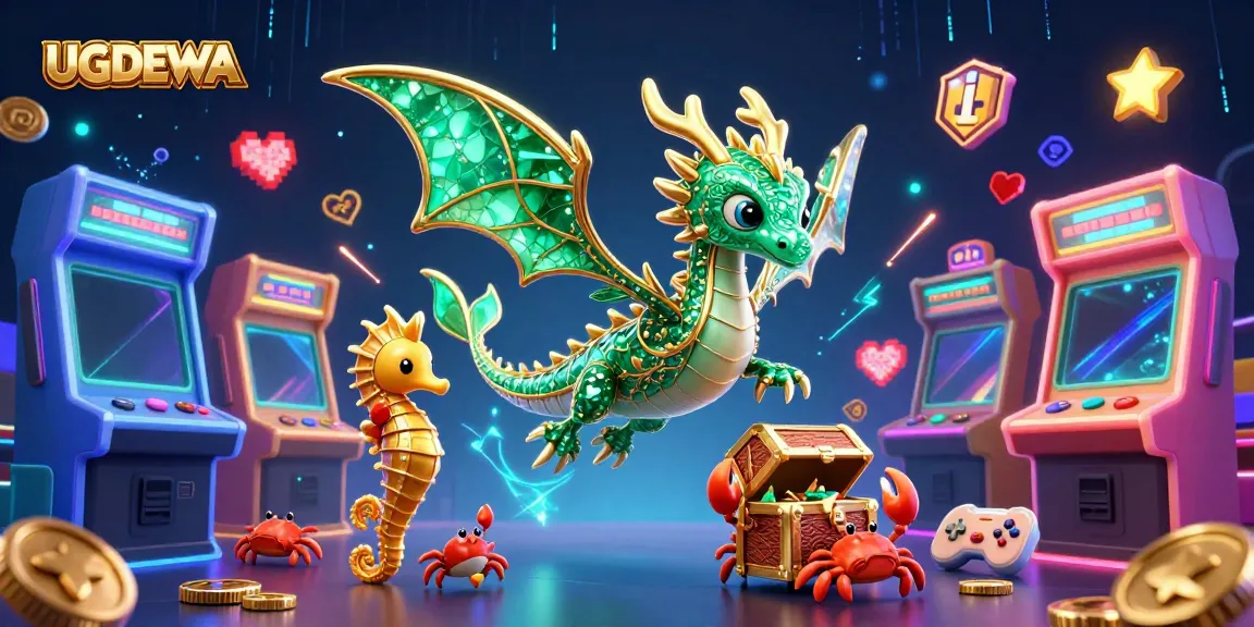 Engage in gaming adventures with UGDEWA's spectacular casino-themed illustration featuring vibrant characters and rich details.