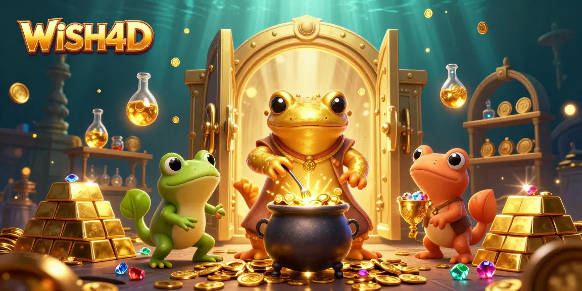 Join the excitement at WISH4D, where the golden salamander brings luck to your casino journey.