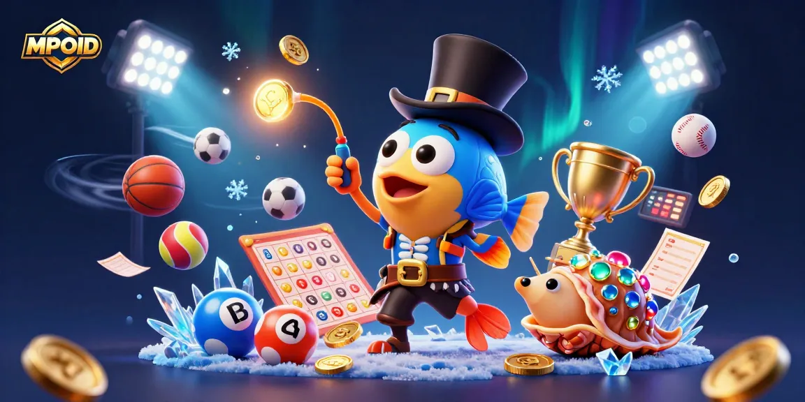 MPOID attracts winning players with dynamic lottery and sports elements in a vibrant 3D casino scene.
