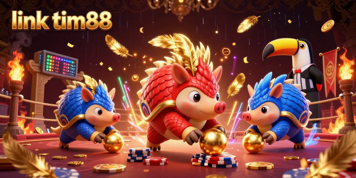 Engage with link tim88 as rival pangolins bowl through poker chips in a vibrant casino scene.