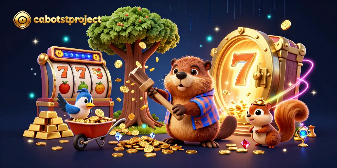 Engage with cabotstproject's thrilling slot adventure featuring joyful characters in a vibrant, gold-filled scene.